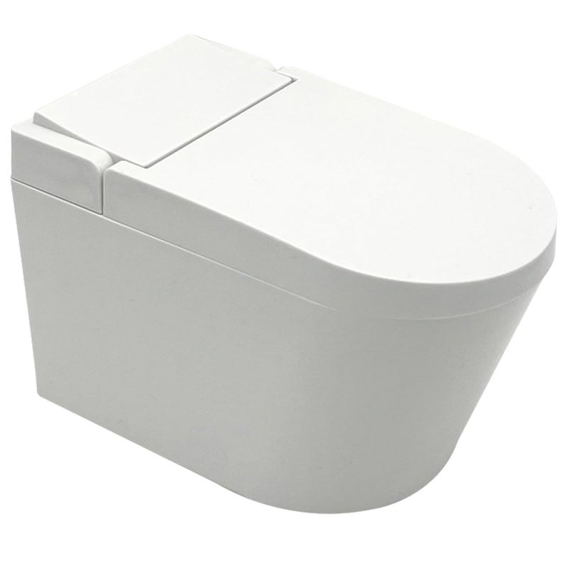 مطفأة سجائر مقاومة للرياح مثبتة على الحائط على شكل مرحاض مع غطاء، صندوق تخزين أبيض للحمام الداخلي - Image 2